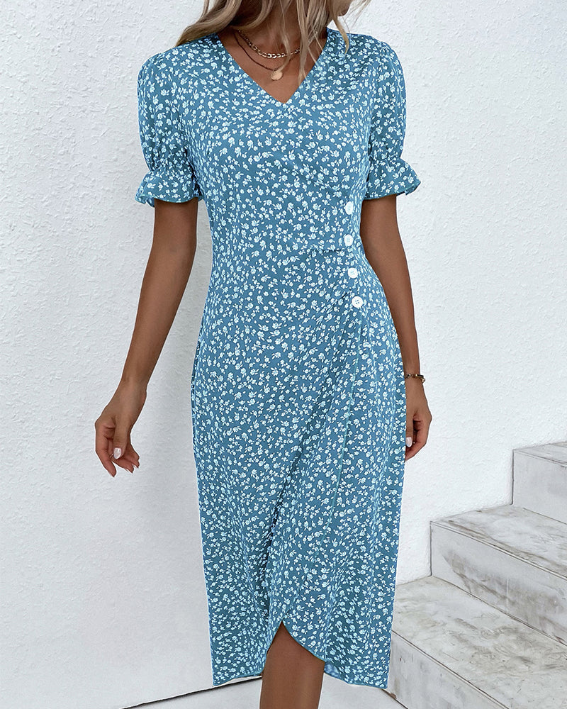 Ellaine – Floral summer dress with tummy coverage
