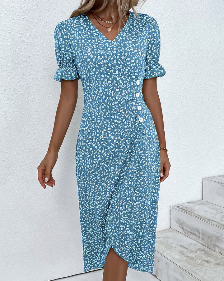 Ellaine – Floral summer dress with tummy coverage