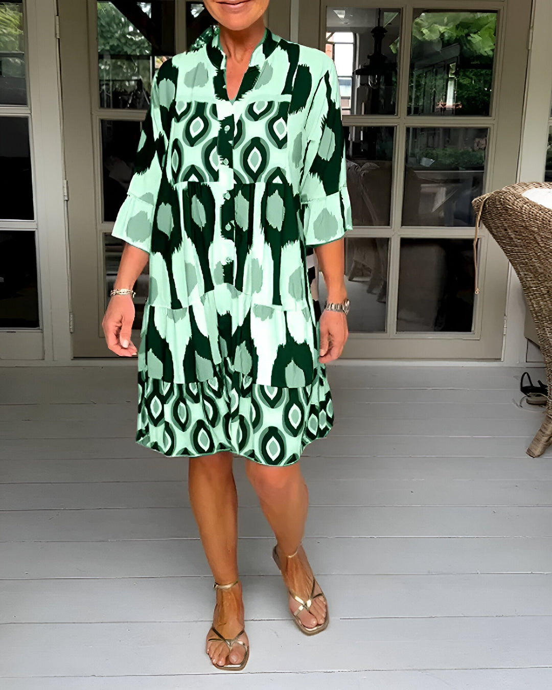 Mia - Button Midi Dress
