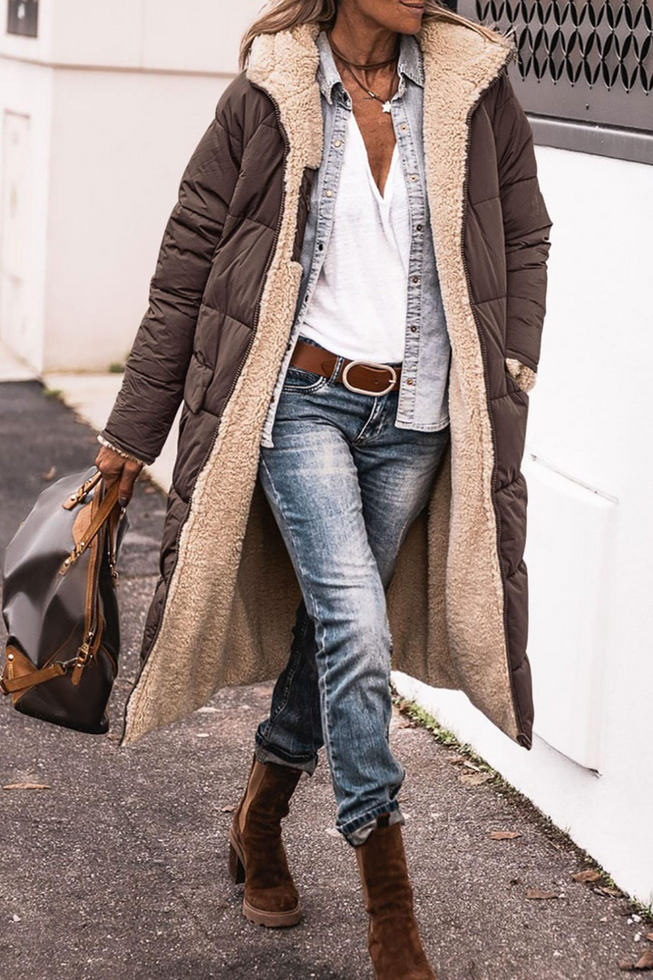 Lyra™ - Elegant reversible coat for women