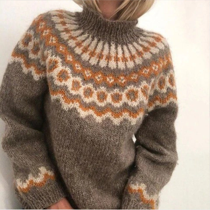 STACY - Stylish jacquard sweater