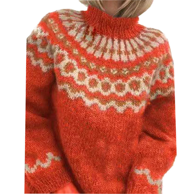 STACY - Stylish jacquard sweater
