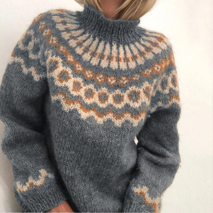 STACY - Stylish jacquard sweater