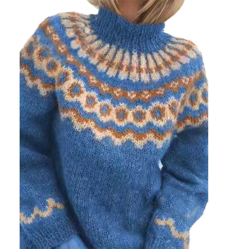 STACY - Stylish jacquard sweater