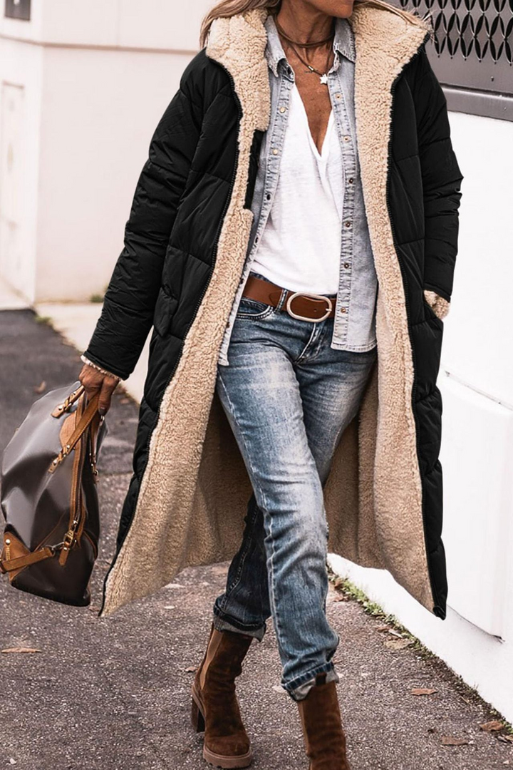 Lyra™ - Elegant reversible coat for women