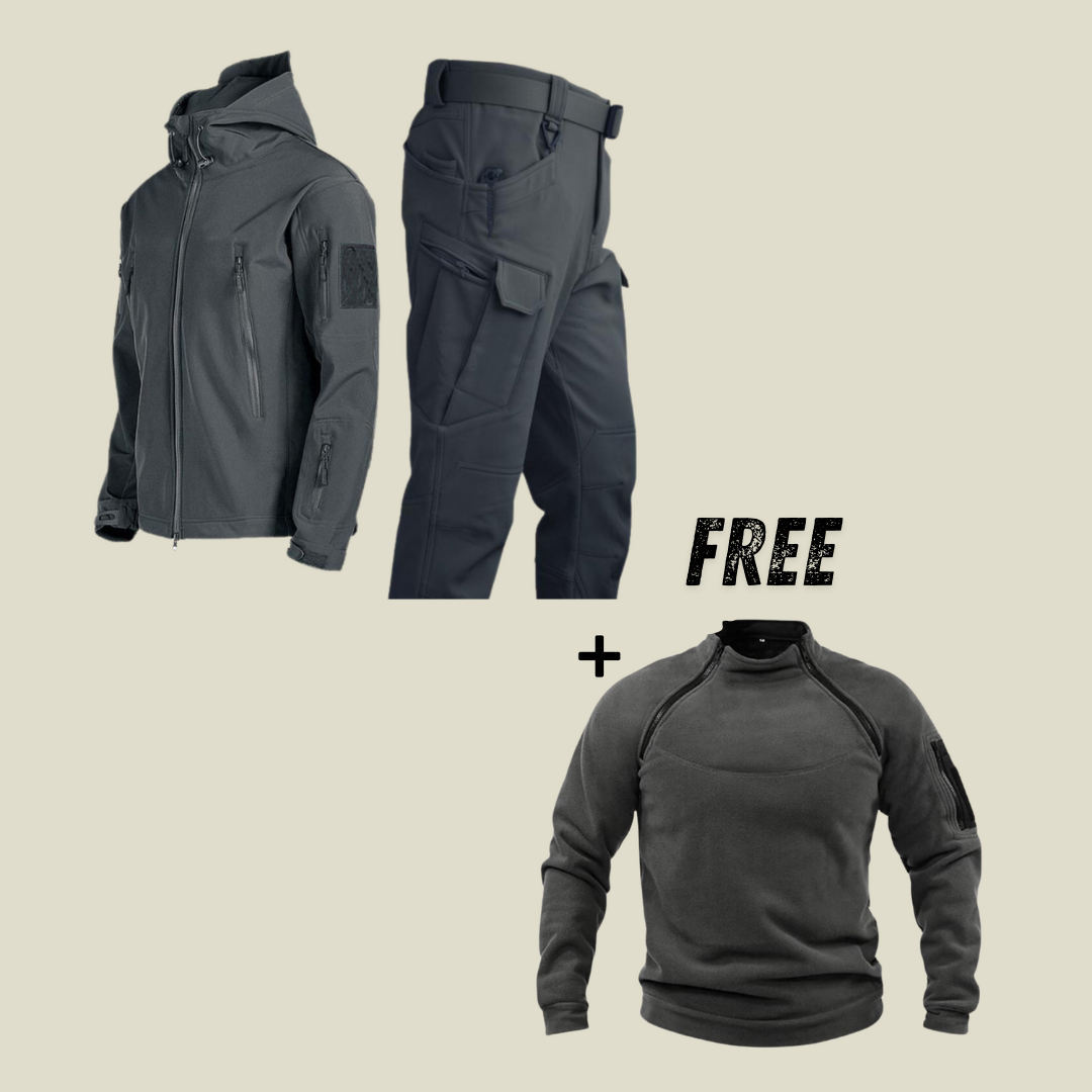 ISAAC - TACTICAL WIND/WATERPROOF SET + FREE FLEECE SWEATER