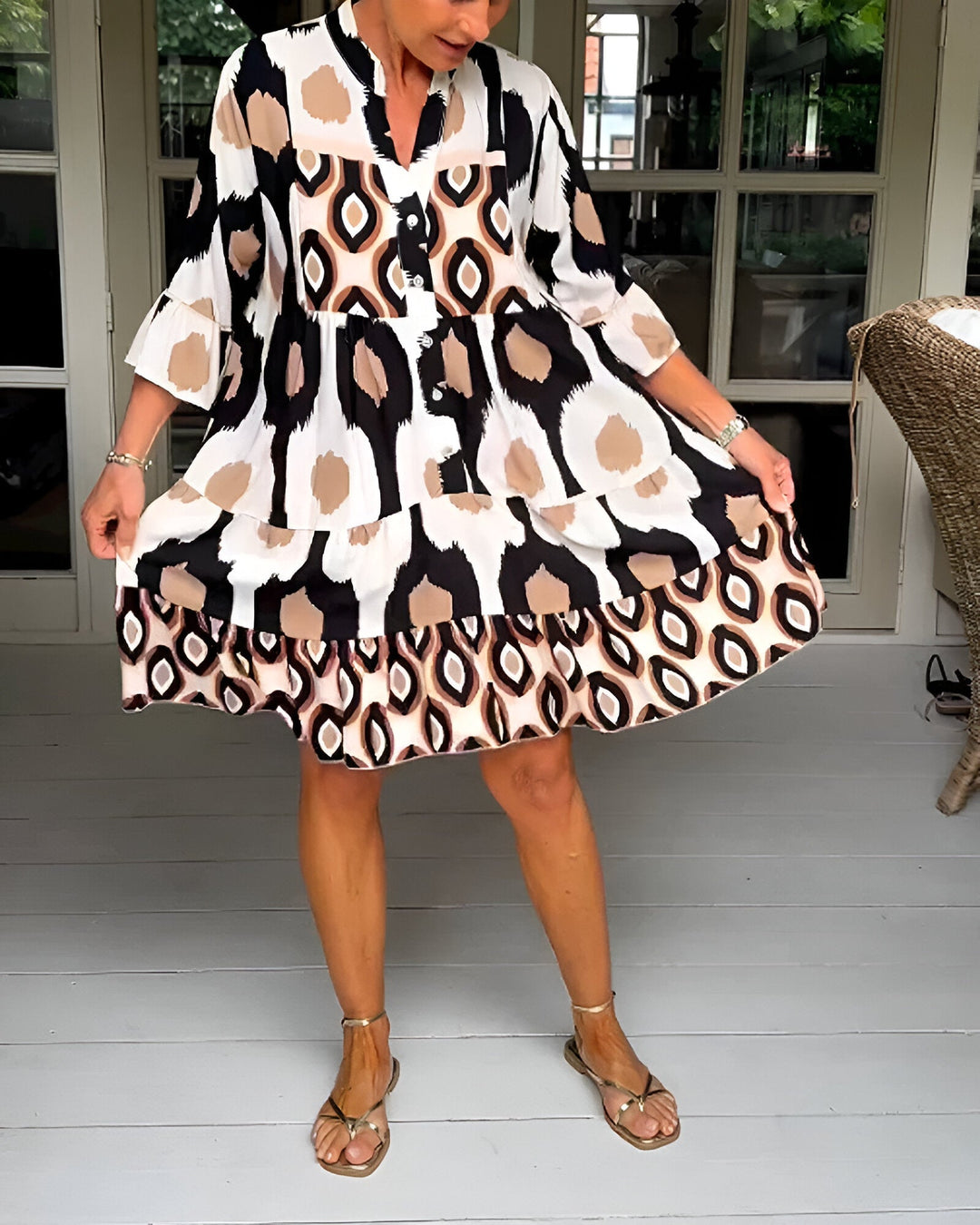 Mia - Button Midi Dress