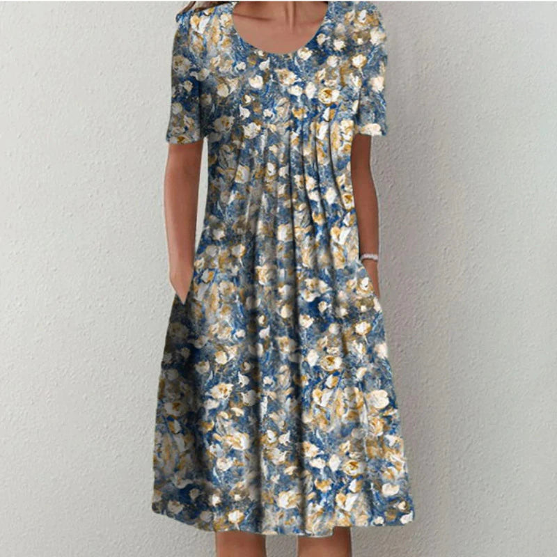 Emelie – Elegant Layered Tummy-Coverage Dress