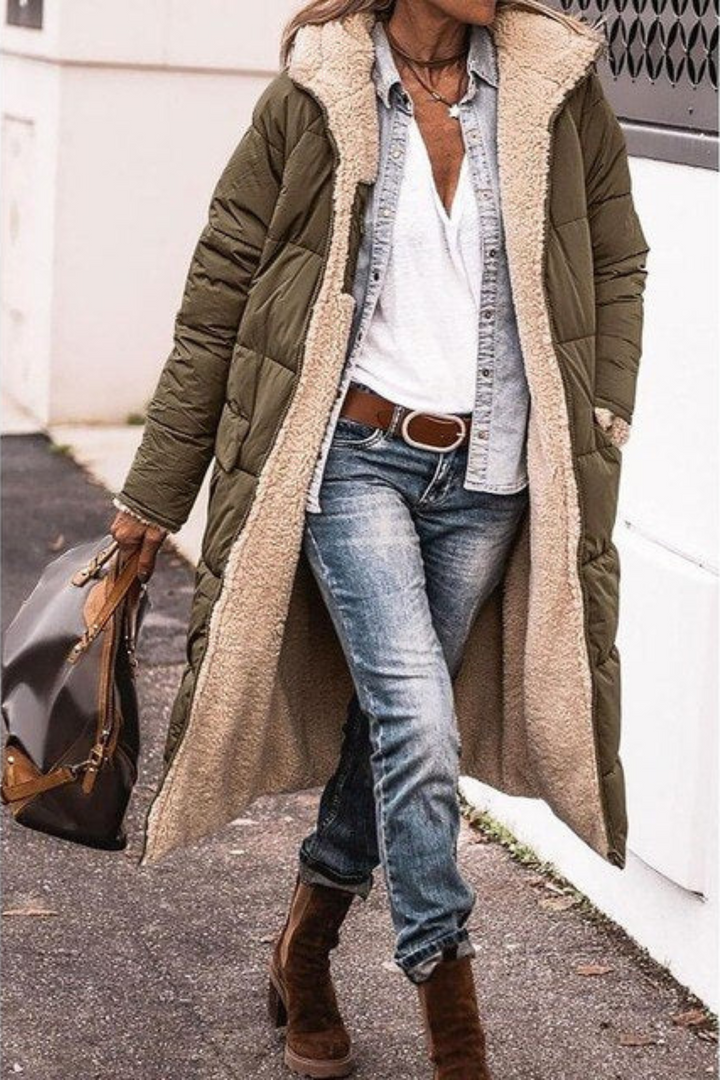 Lyra™ - Elegant reversible coat for women