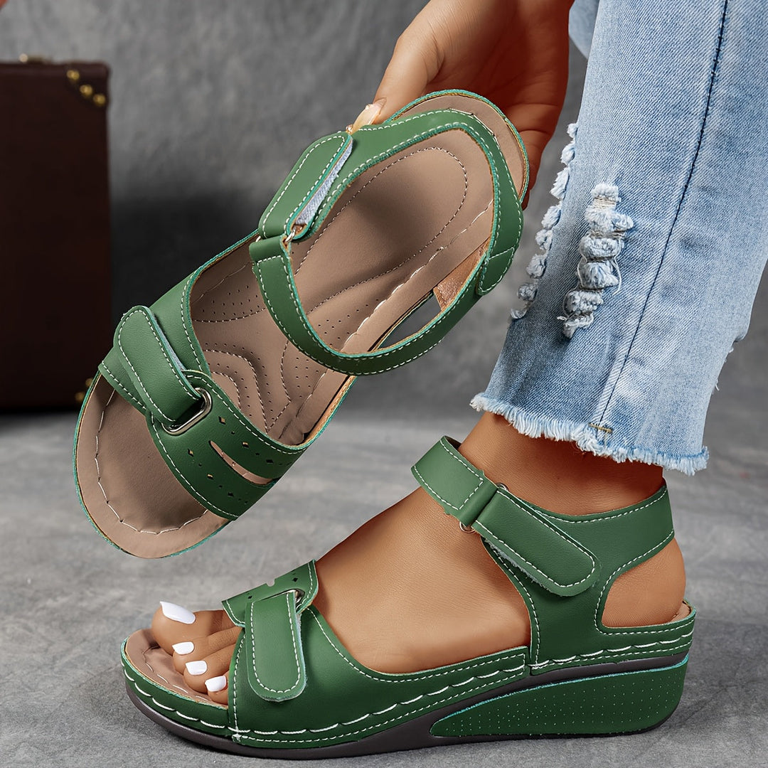 Heather  - Adjustable wedge sandal for women