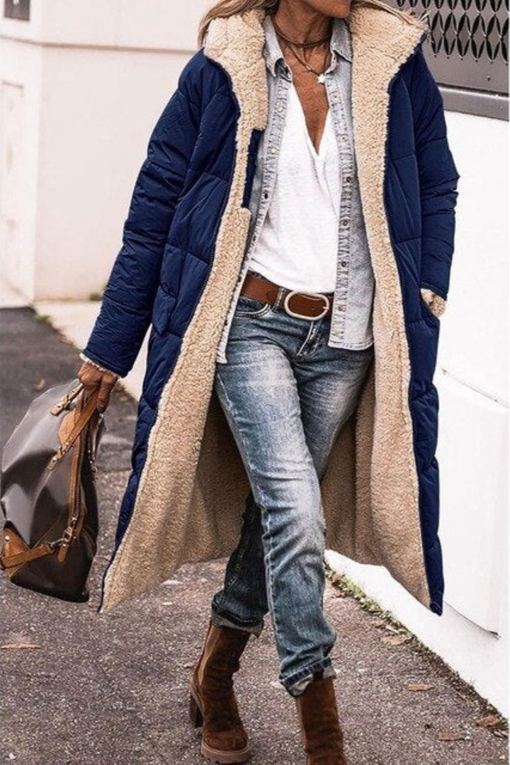 Lyra™ - Elegant reversible coat for women