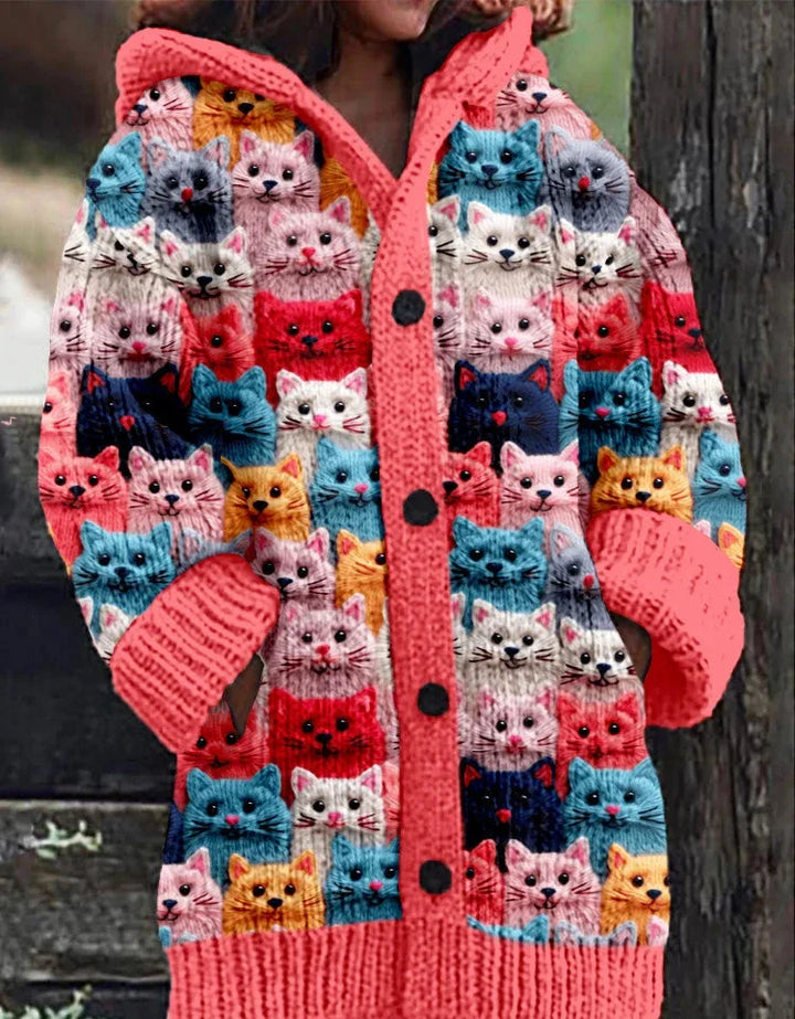 Deana | Colorful Knit Cat Cardigan