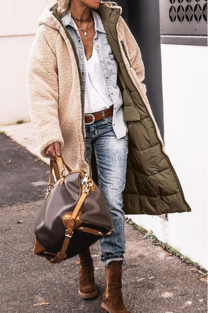 Lyra™ - Elegant reversible coat for women