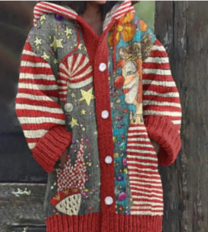 Deana | Colorful Knit Cat Cardigan