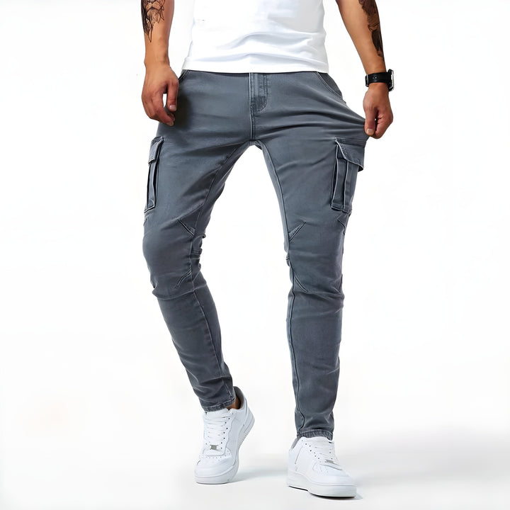 Damon | Stretch denim cargo pants