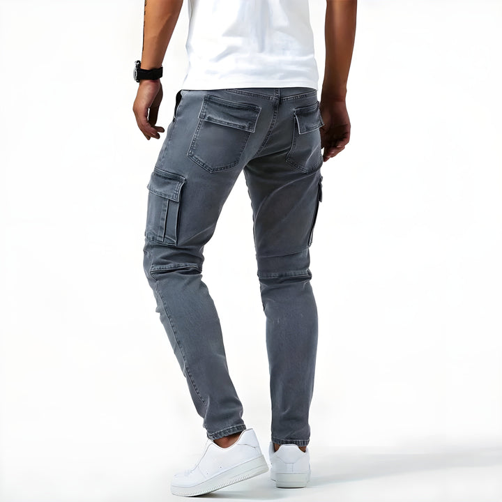 Damon | Stretch denim cargo pants