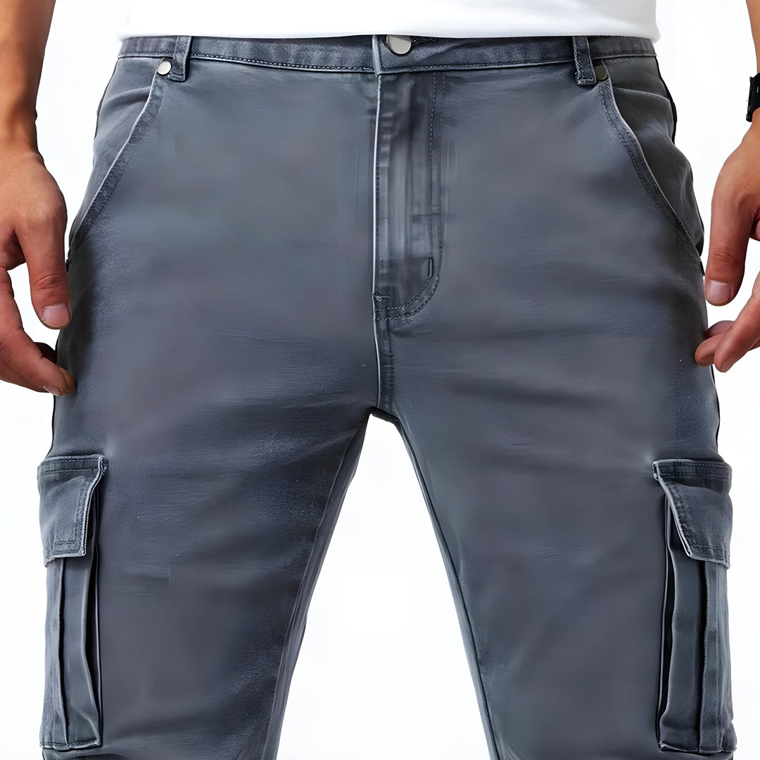 Damon | Stretch denim cargo pants