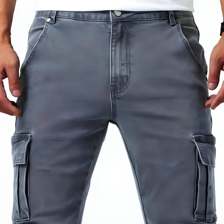 Damon | Stretch denim cargo pants