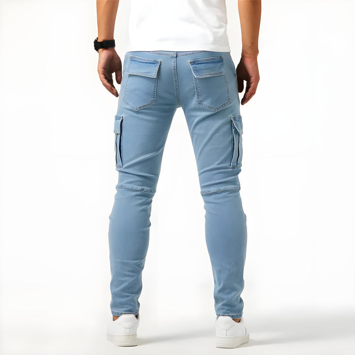 Damon | Stretch denim cargo pants