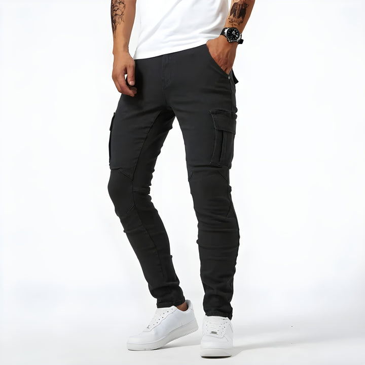 Damon | Stretch denim cargo pants