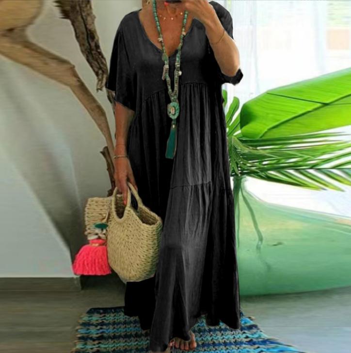 Amarae – Relaxed V-Neck Maxi Dress