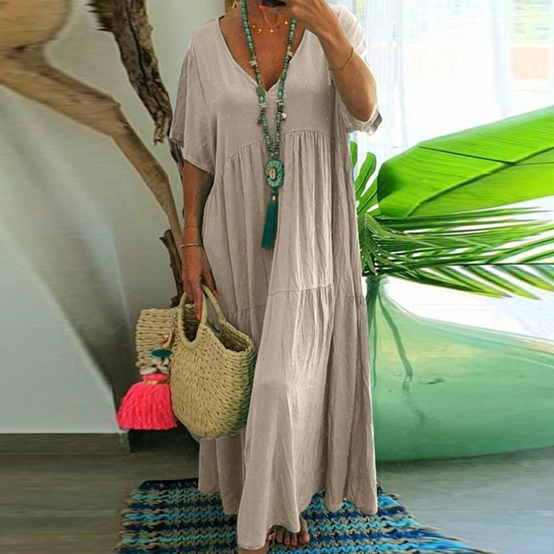 Amarae – Relaxed V-Neck Maxi Dress