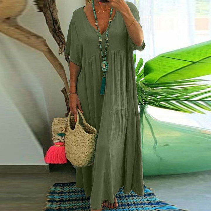 Amarae – Relaxed V-Neck Maxi Dress