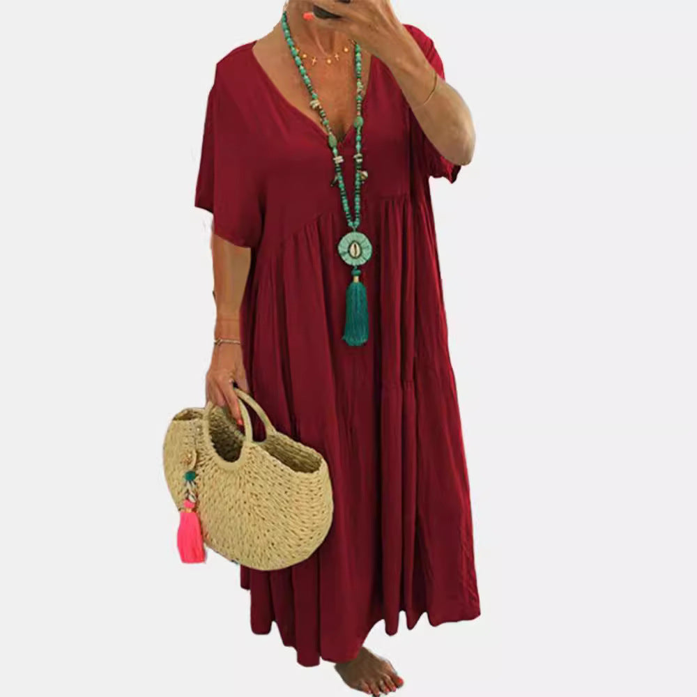 Amarae – Relaxed V-Neck Maxi Dress