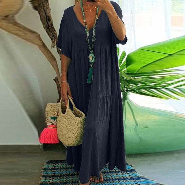 Amarae – Relaxed V-Neck Maxi Dress