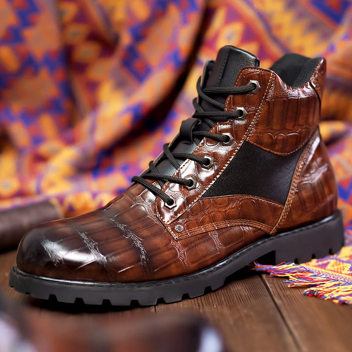 Rendell™ | Crocodile leather boots