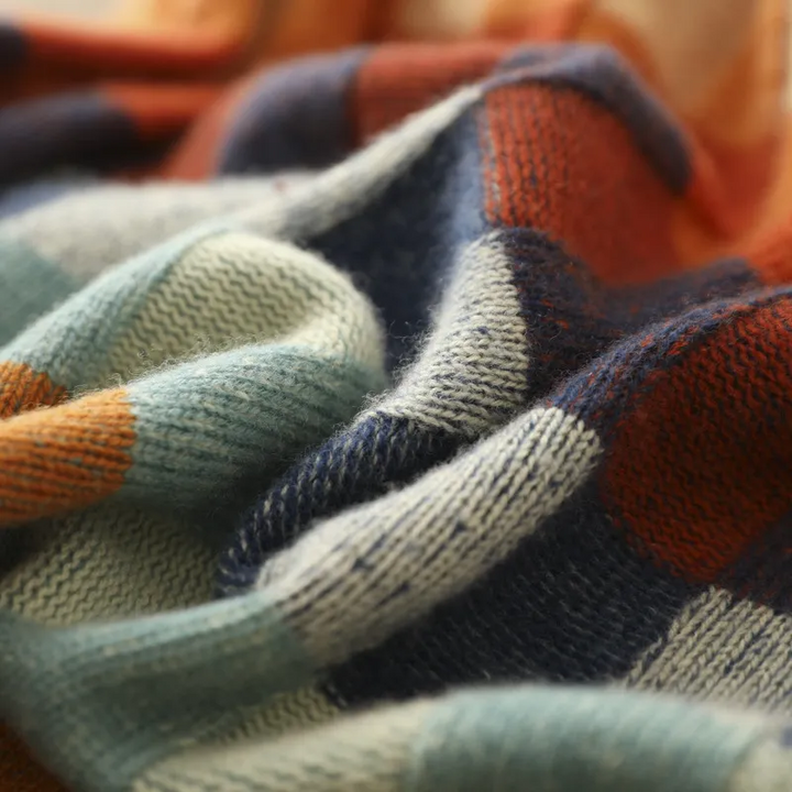 Maya | Patchwork Turtleneck Sweater