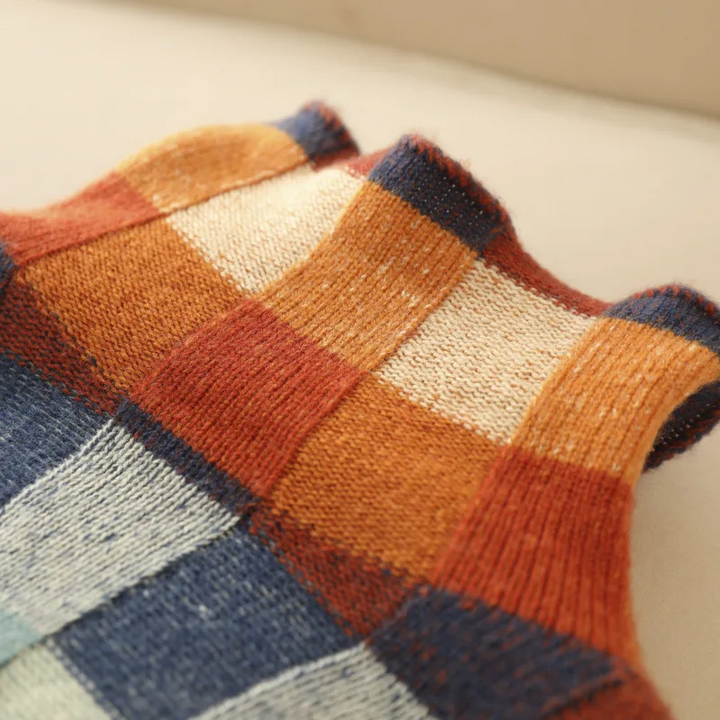 Maya | Patchwork Turtleneck Sweater