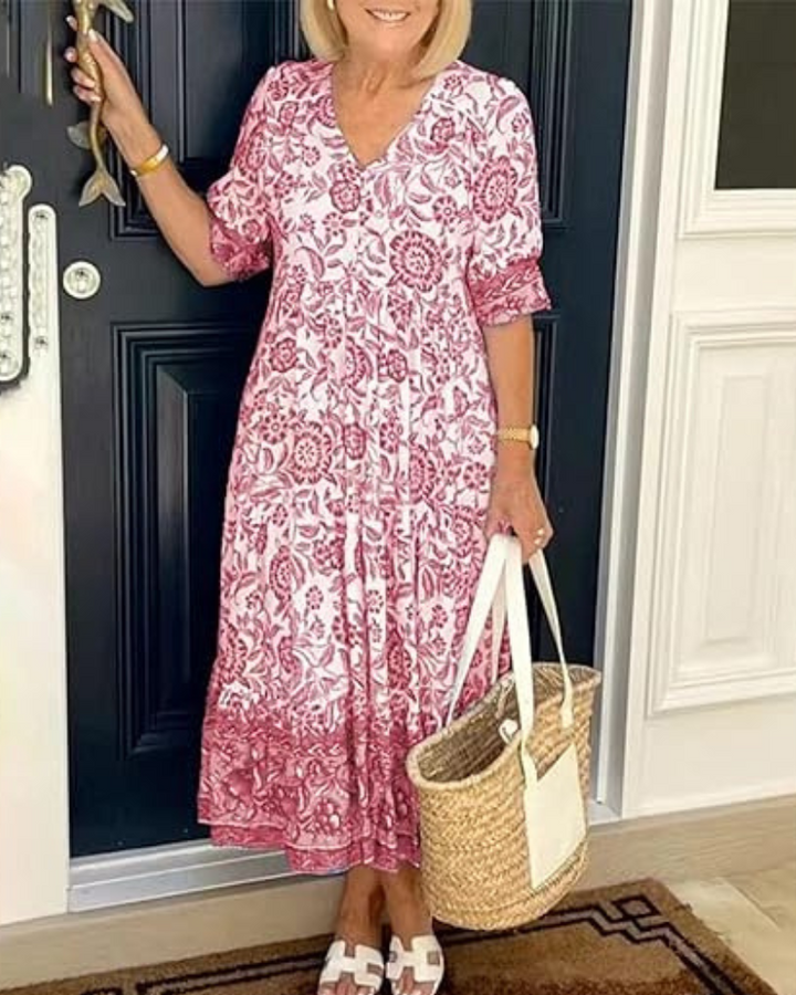 Madalyn - Floral V-neck Dress
