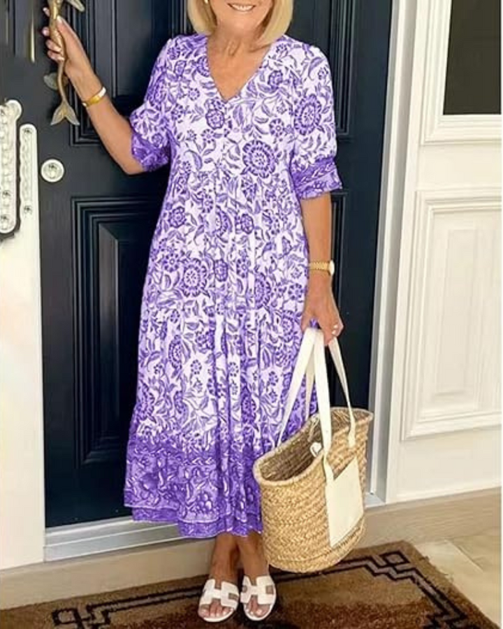Madalyn - Floral V-neck Dress