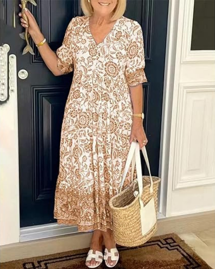 Madalyn - Floral V-neck Dress