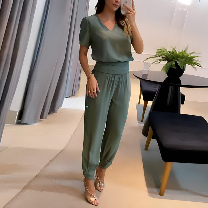 Anna - Trendy set with blouse and trousers