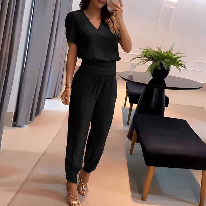 Anna - Trendy set with blouse and trousers