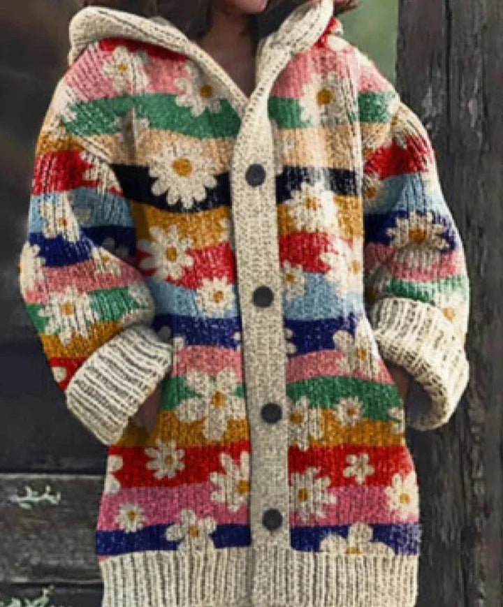Deana | Colorful Knit Cat Cardigan