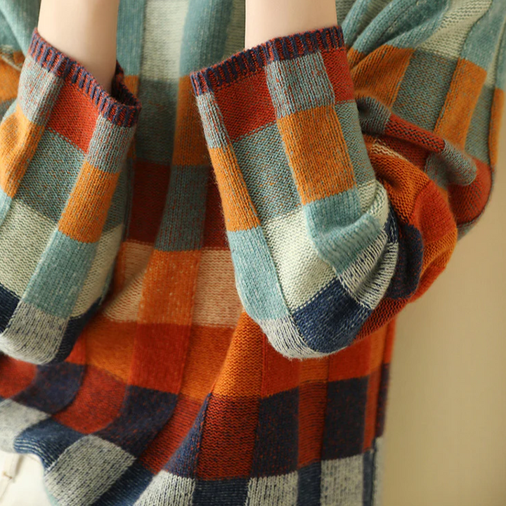 Maya | Patchwork Turtleneck Sweater